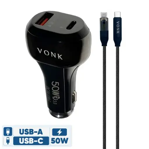 شارژر فندکی VONK VC-50 50W Car